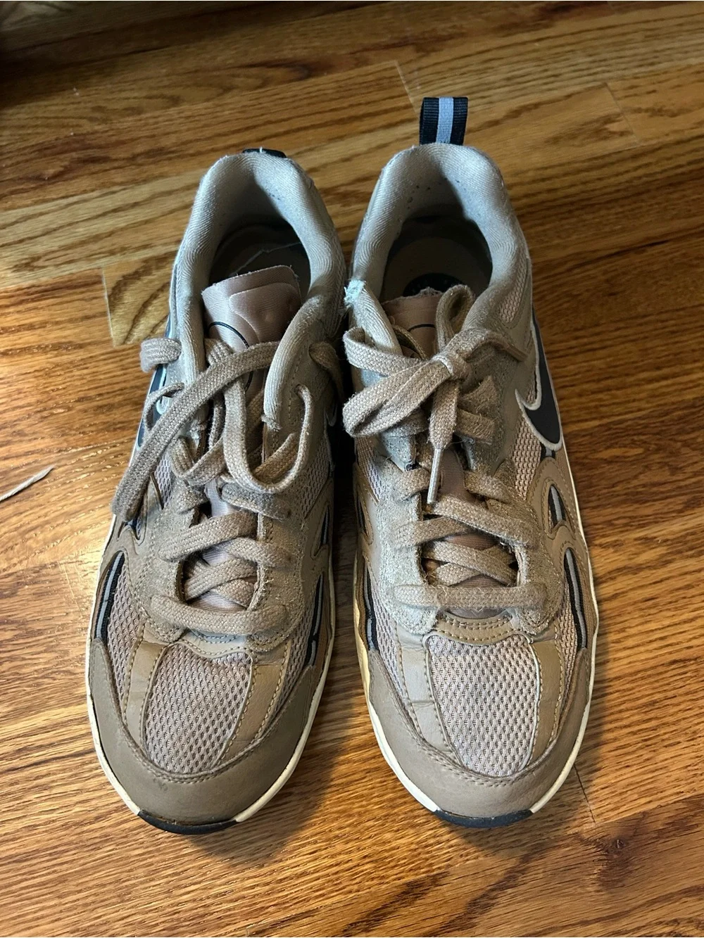 Nike Jam Dark Driftwood Beige Sneakers with Black Swoosh